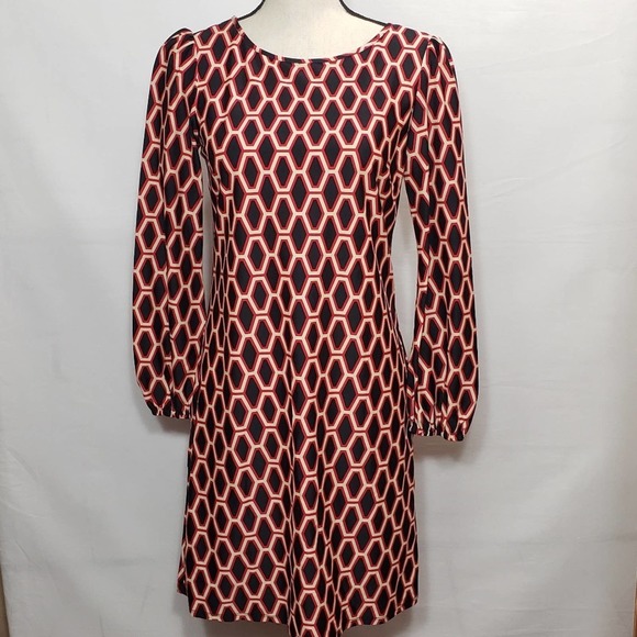 Jude connally Chloe diamond lattice black dress